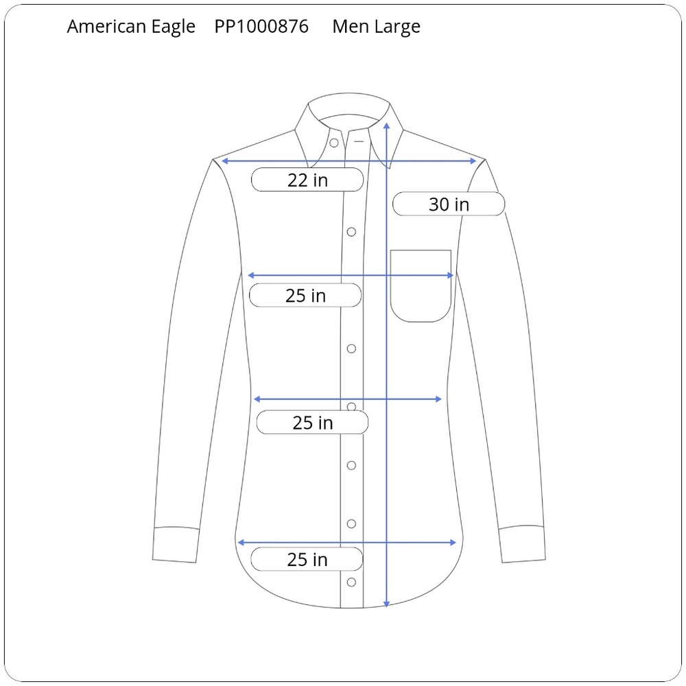 American Eagle Plaid Button Down Long Sleeve Shirt - Picture 7 of 7